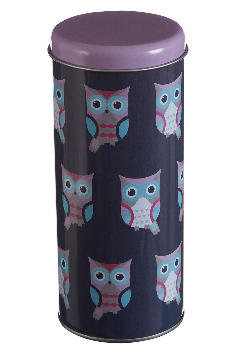 Happy Owls Round Storage Canister