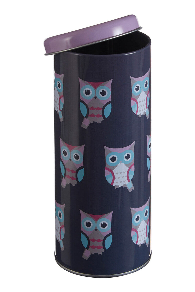 Happy Owls Round Storage Canister