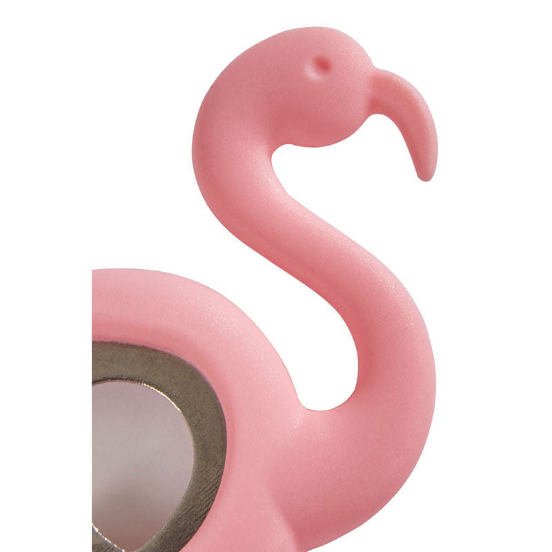 Mimo Pink Flamingo Bottle Opener, Metal / Silicone