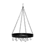 Matt Black Round Ceiling Rack - Premier Home