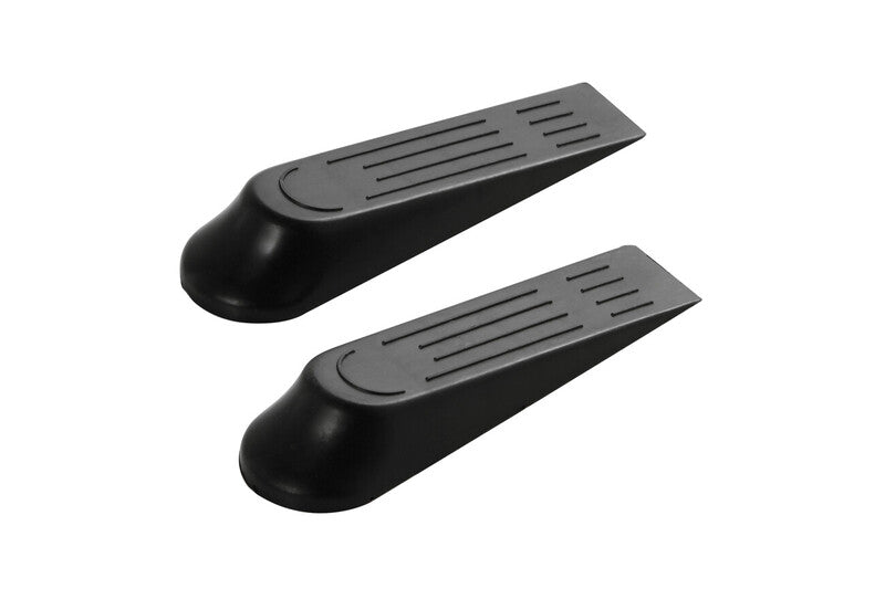 Black Plastic Door Stoppers - Set Of 2