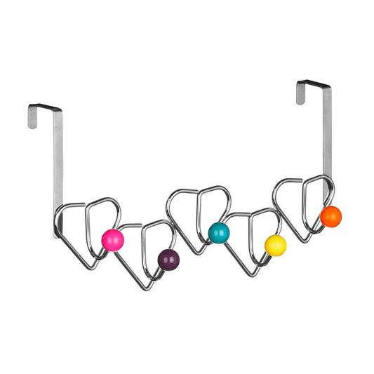 Multi Colour Heart Design Over Door Hanger - Premier Home