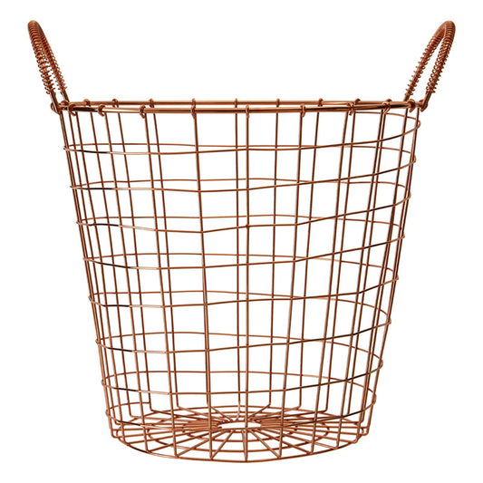 Vertex Copper Finish Round Wire Basket