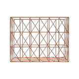 Vertex Copper Finish Cross Design Wire Basket - Premier Home