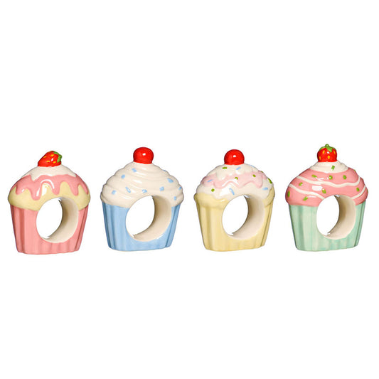 Cupcake Napkin Rings - Set Of 4