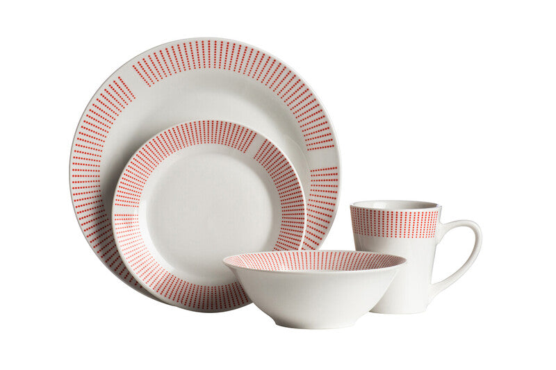 Orange Lines Design 16pc Dinner Set