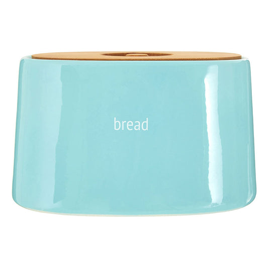Fletcher Blue Ceramic Bread Crock
