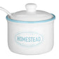 Homestead Sugar Pot With Lid & Spoon - 130Ml