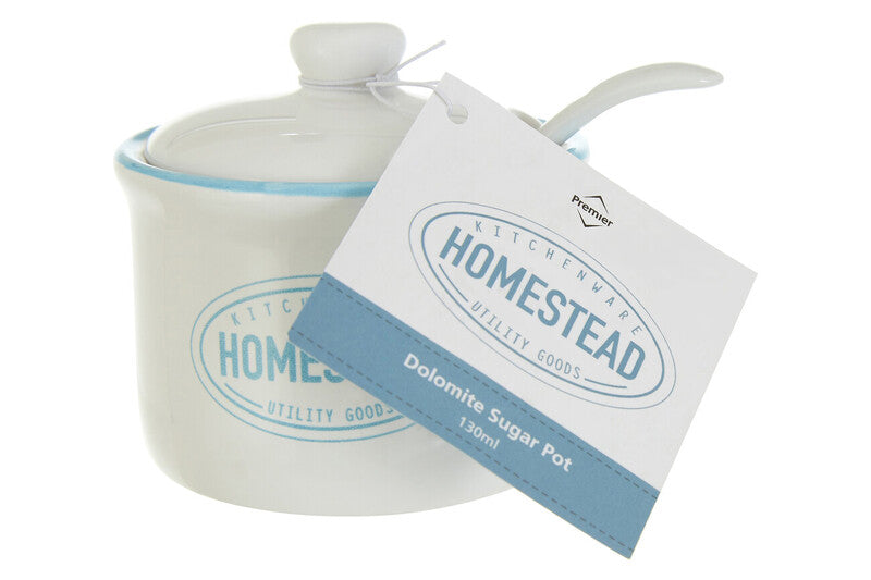 Homestead Sugar Pot With Lid & Spoon - 130Ml