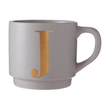 Signet Grey J Letter Mug - Premier Home