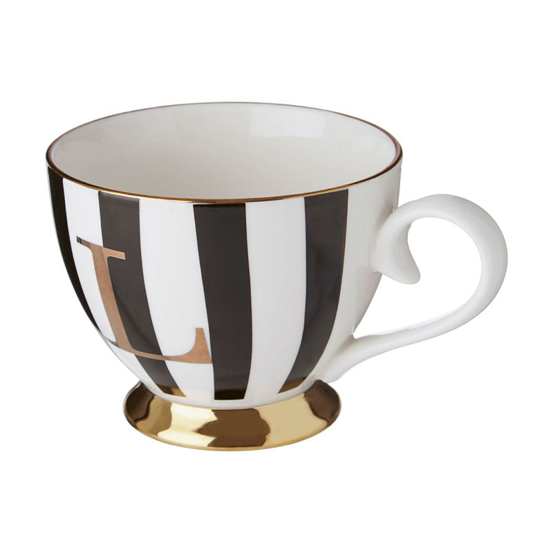 Mimo Duchess L Letter Monogram Mug