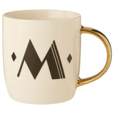 Mimo Diamond Deco M Letter Monogram Mug - Premier Home