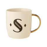 Mimo Diamond Deco S Letter Monogram Mug - Premier Home