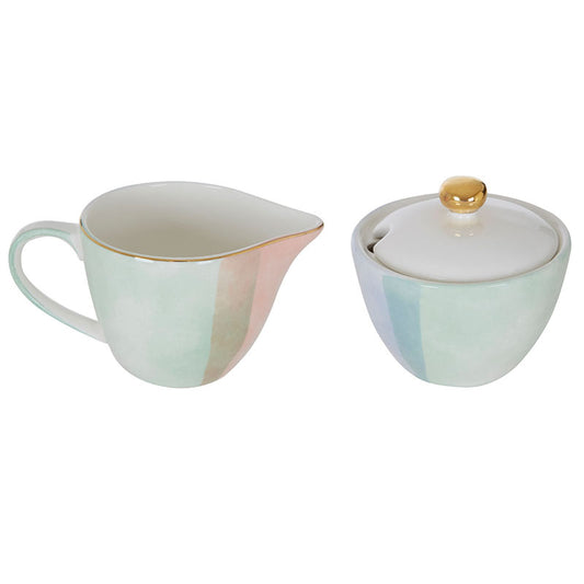 Colour of Paradise Sugar Pot and Creamer