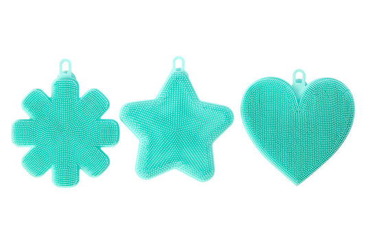 Zing Teal Silicone Dish Scrubbers