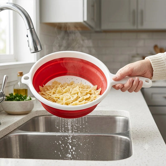 Zing Red Tpr Colander With Single Handle