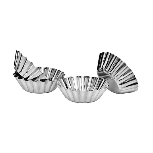 Round Fluted Tart/Cake Moulds - Set of 4