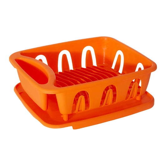 Orange Plastic Dish Drainer