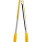 Yellow Silicone Stainless Steel Zing Tongs