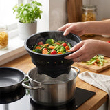 Black Colander and Food Steamer
