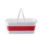 Collapsible Red White Rectangular Basket - Premier Home