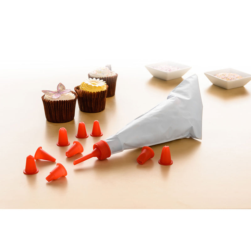 Cake Decorating Set With 10 Plastic Noozles