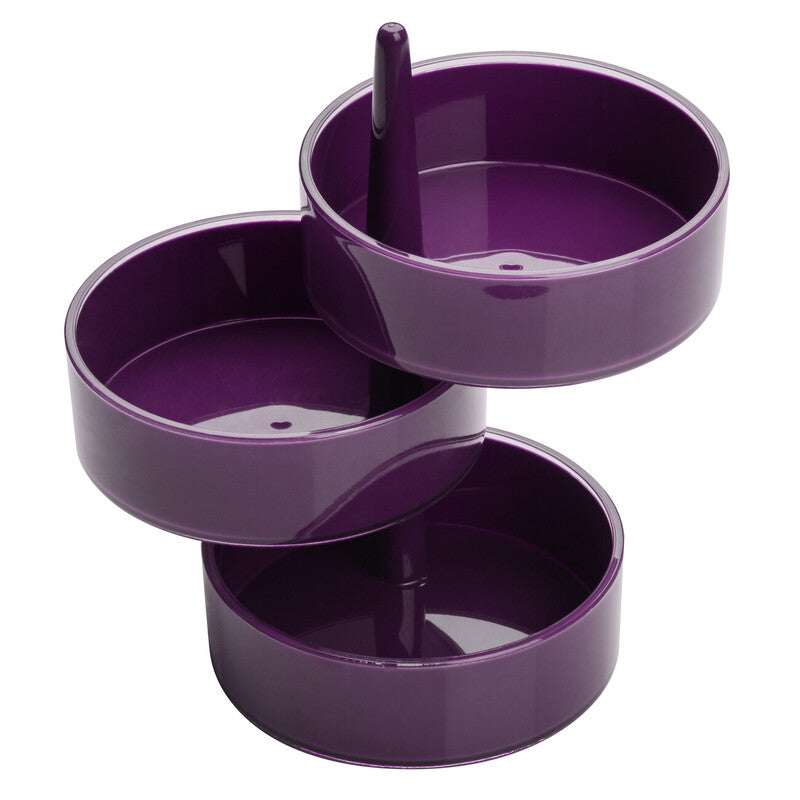 Plastic Rotary Storage Tray Set for organizing home accessories.