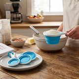 Zing Blue Silicone Measuring Cups - Set Of 4