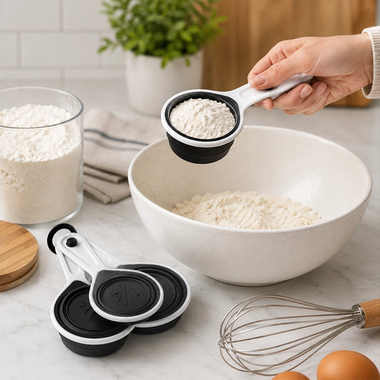 Zing Black Silicone Measuring Cups - Set Of 4