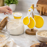 Zing Yellow Silicon Measuring Cups - Set Of 4