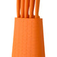 5Pc Orange Knife Block Set