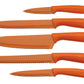 5Pc Orange Knife Block Set