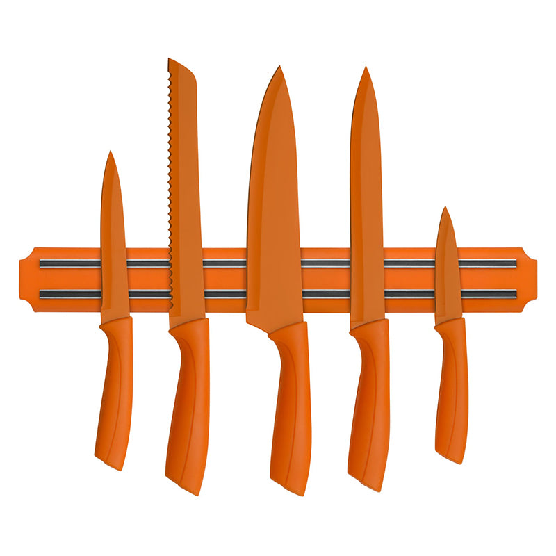 Orange Magnetic Knife Storage Bar And Holder