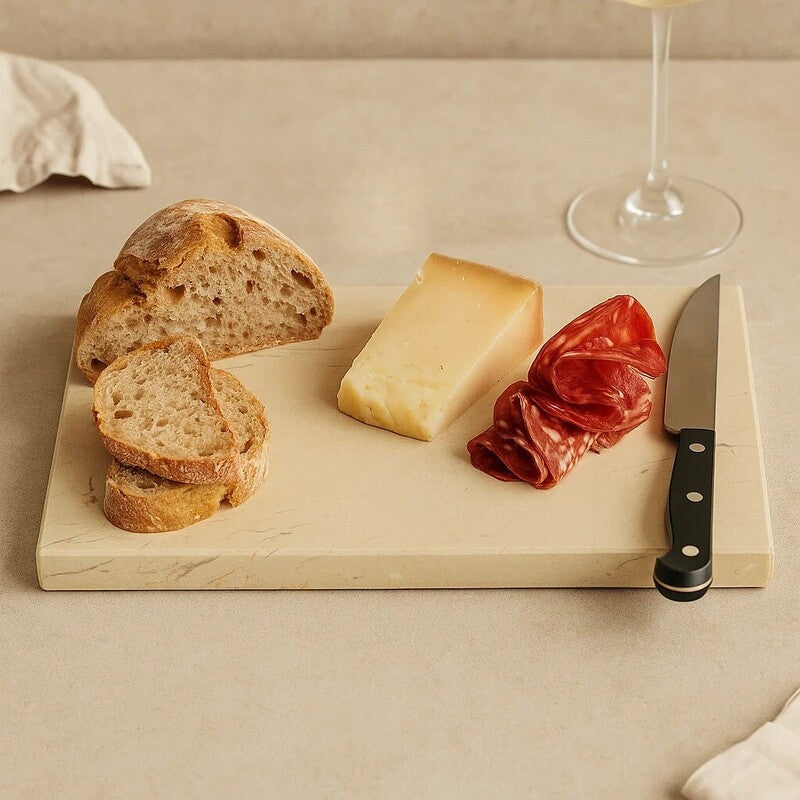 Himaya Champagne Marble Chopping and Serving Board