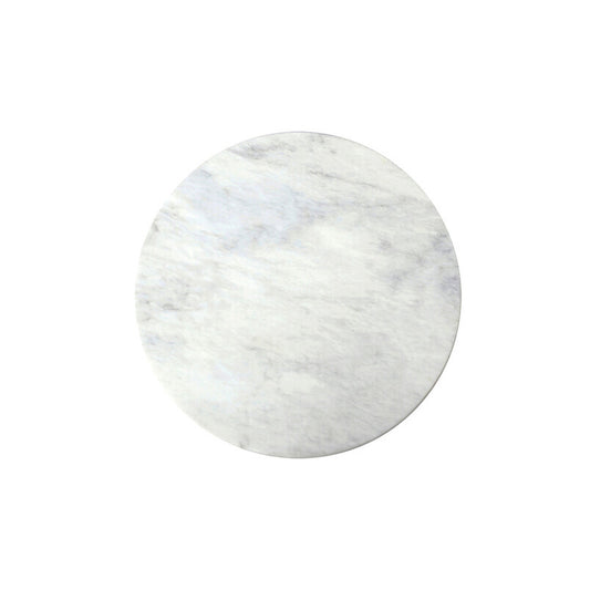 Salerno White Marble Round Lazy Susan