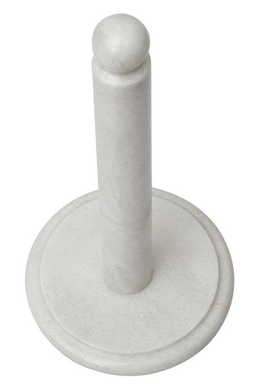 Kindia White Marble Kitchen Roll Holder