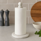 Kindia White Marble Kitchen Roll Holder