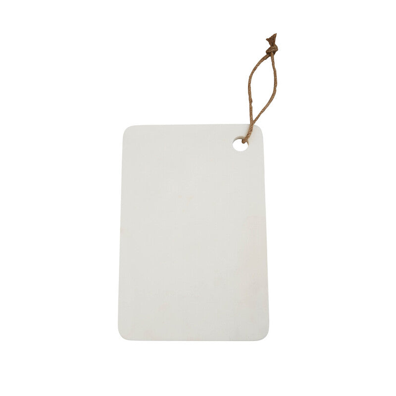 Kindia White Marble Chopping and Serving Board with Hanging Loop