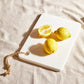 Kindia White Marble Chopping and Serving Board with Hanging Loop