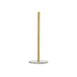 Delphine Light Gold Small Kitchen Roll Holder With Marble Base - Premier Home