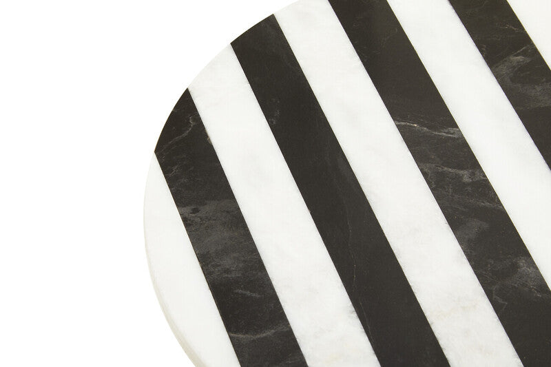 Soma Small Black and White Marble Round Cake Stand