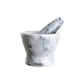 Salerno Grey Marble Curved Mortar And Pestle