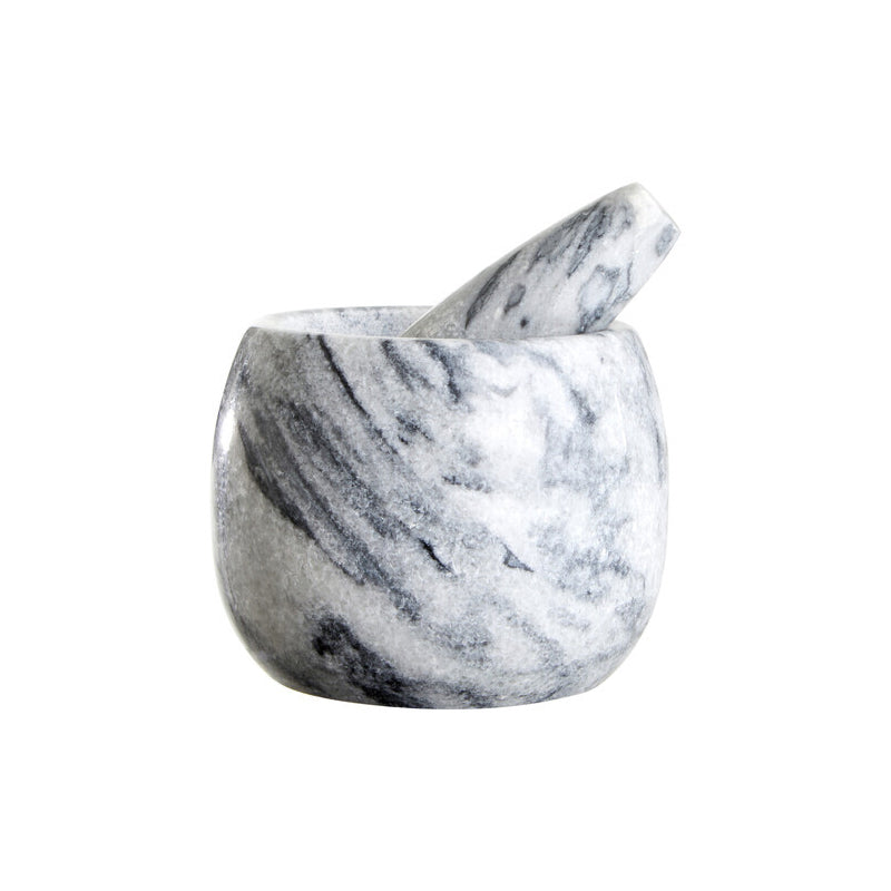 Salerno Grey Marble Clean Sided Mortar And Pestle
