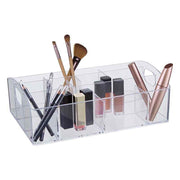 10 Compartment Clear Cosmetics Organizer - Premier Home