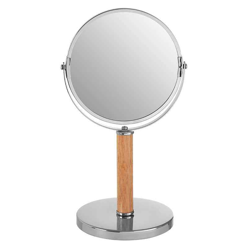 Cassini Iron / Rubberwood Table Mirror