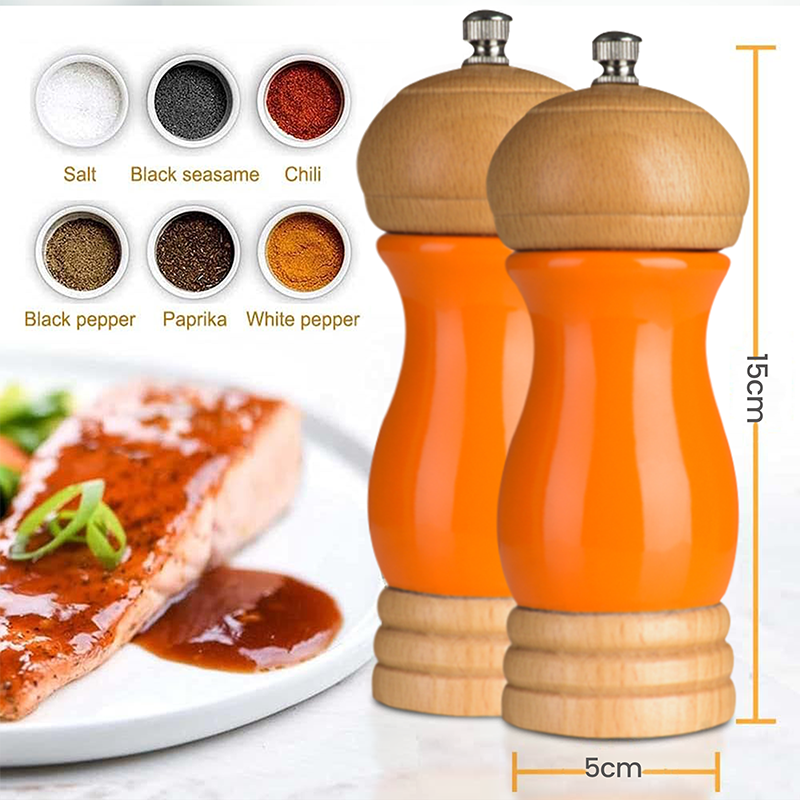 Orange High Gloss Salt and Pepper Mill Set