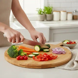 Aleki Bamboo Round Paddle Chopping and Serving Board