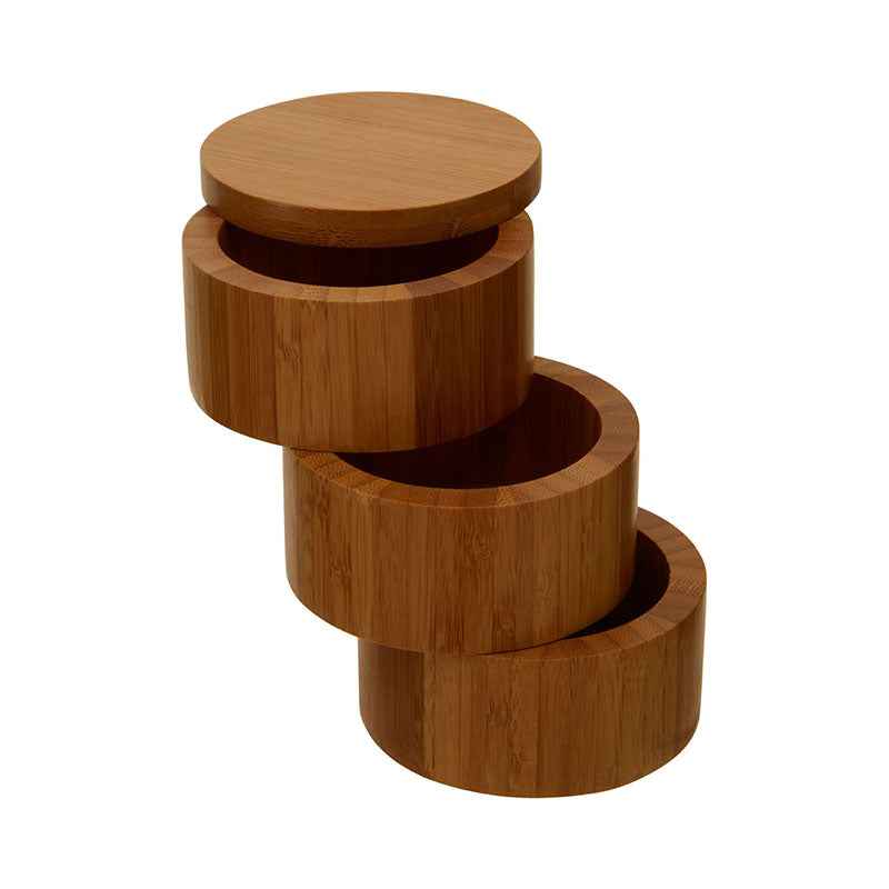 Bamboo Natural Cylindrical Storage Set