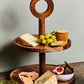 Kora Sheesham Wood Two Tier Cake Stand