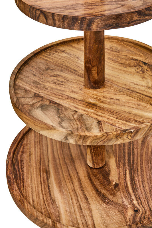 Kora Sheesham Wood Three Tier Cake Stand